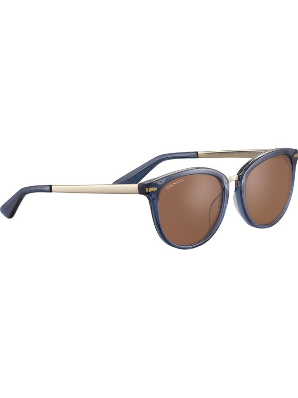 New Serengeti Unisex Sunglasses Transparent Rectangle Multicolor Lens Acetate
